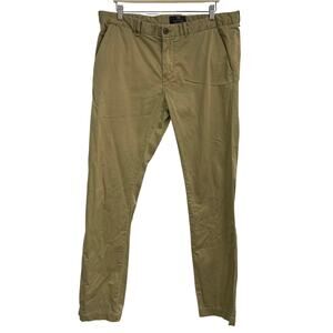 SCOTCH & SODA Men Bowie Slim Trousers Size W38 L34 Chino Khaki Pants EUC